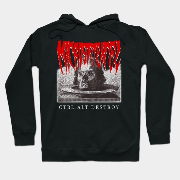 Office Worker Death Metal (CTRL ALT DESTROY) Hoodie by Soycrates